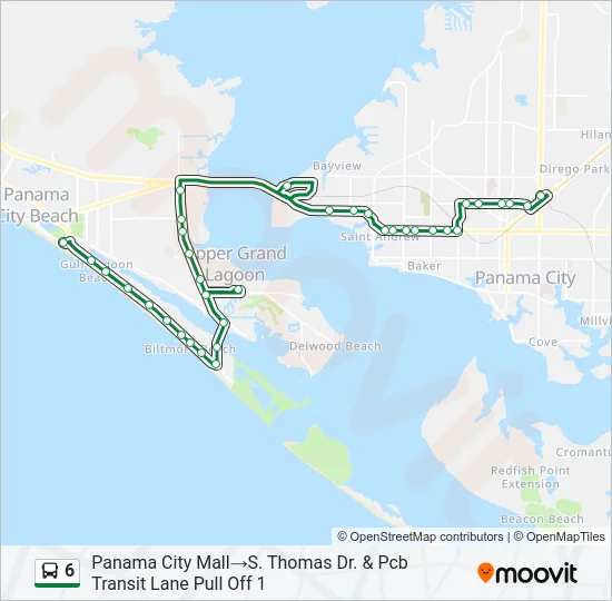 6 Bus Line Map