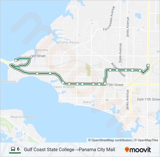 6 bus Line Map