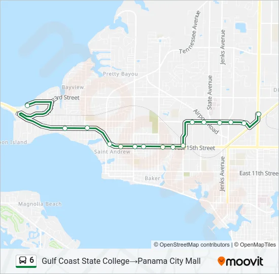 6 Bus Line Map