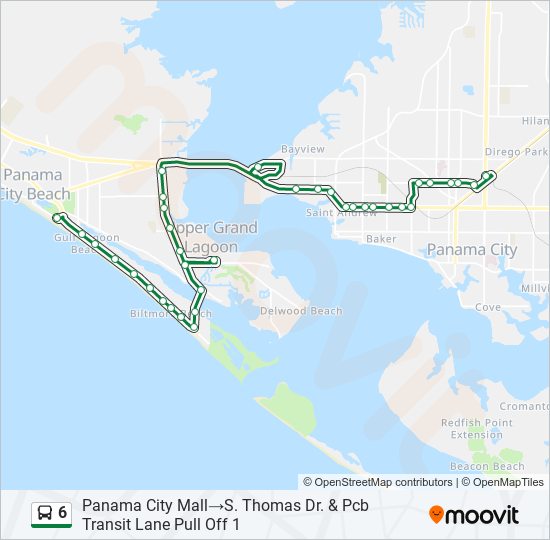 Mapa de 6 de autobús