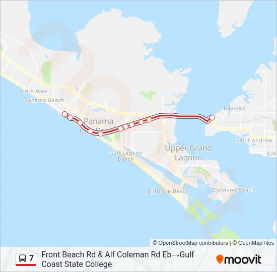 7 Bus Line Map