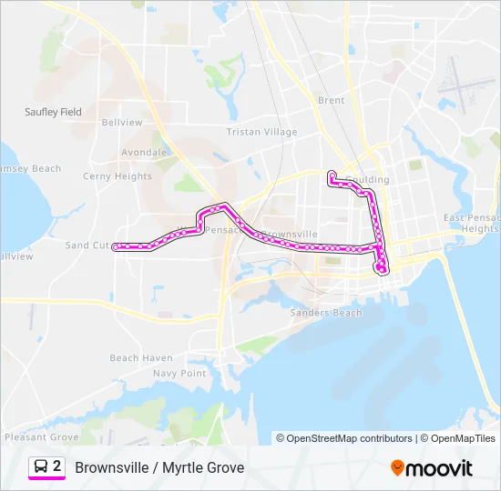 2 Bus Line Map