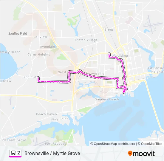 2 Bus Line Map