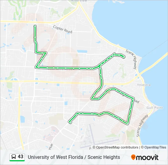 43 Bus Line Map