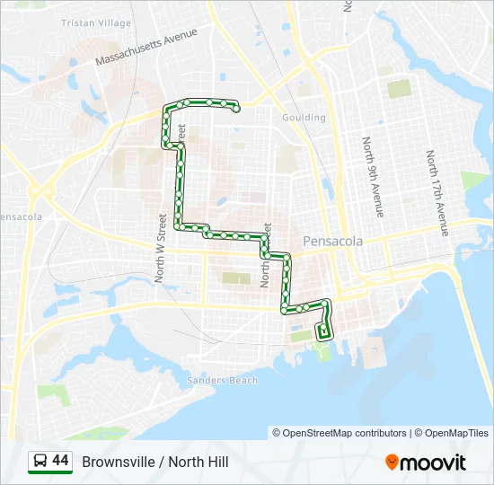 44 Bus Line Map