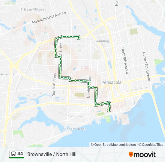 44 Bus Line Map