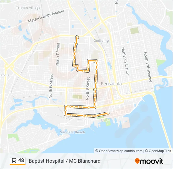 48 Bus Line Map