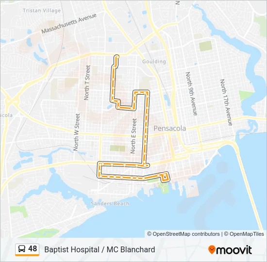48 Bus Line Map