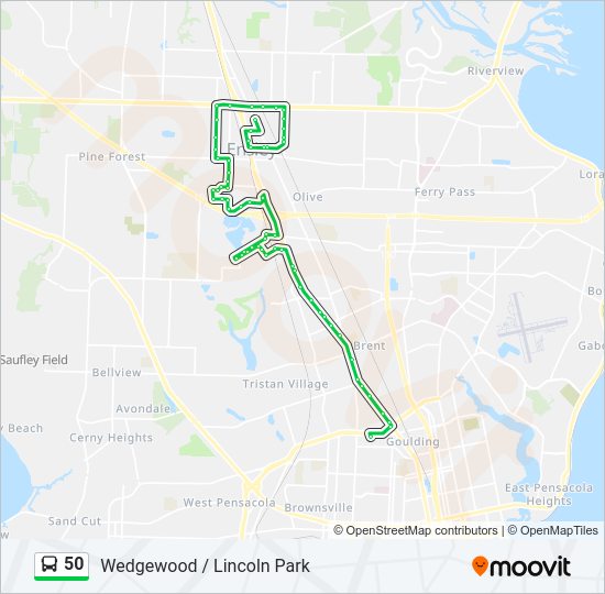 50 Bus Line Map