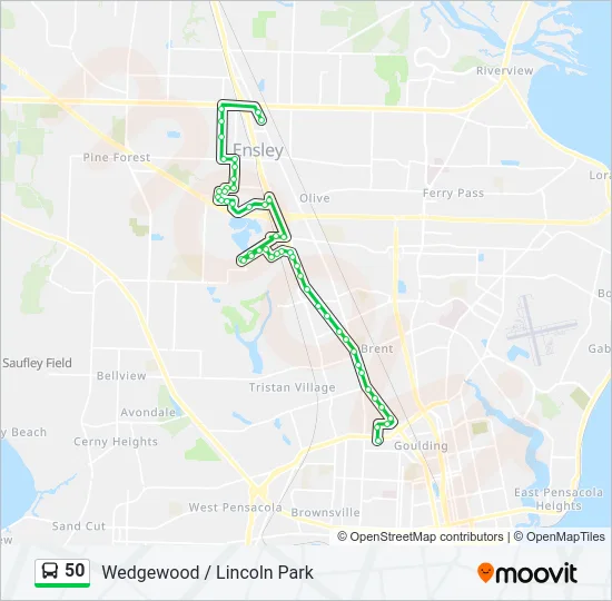 50 Bus Line Map