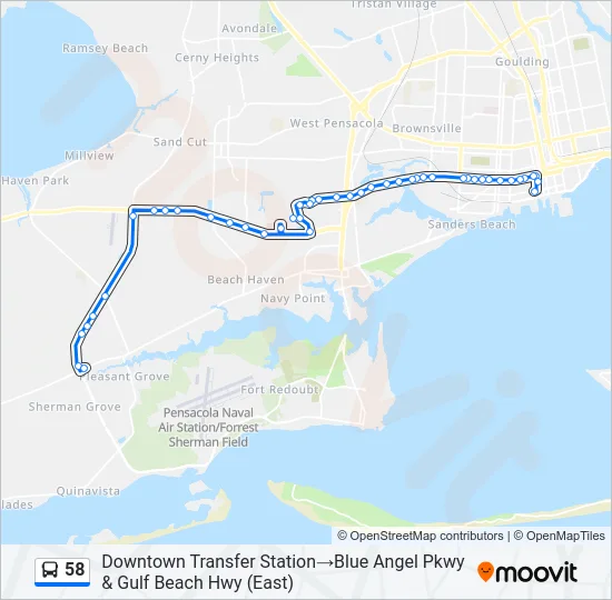 58 Bus Line Map