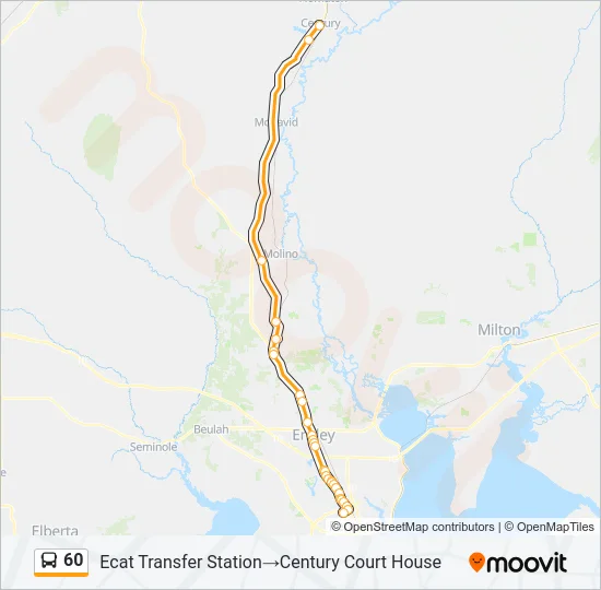 60 Bus Line Map