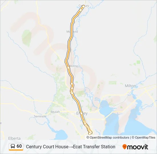 60 Bus Line Map