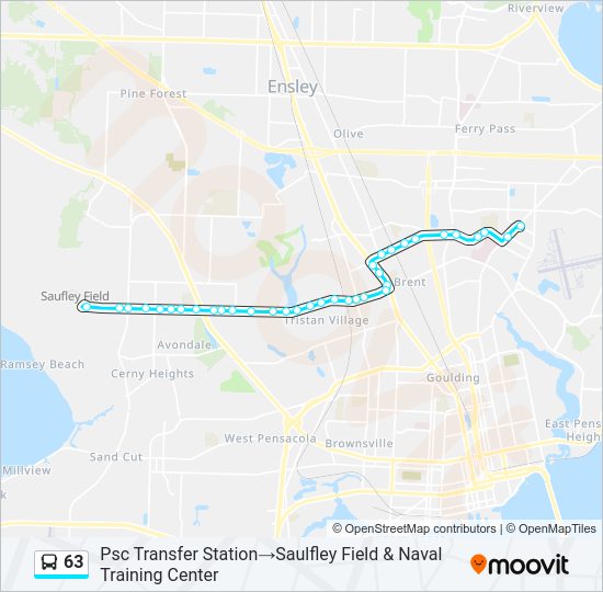 63 Bus Line Map