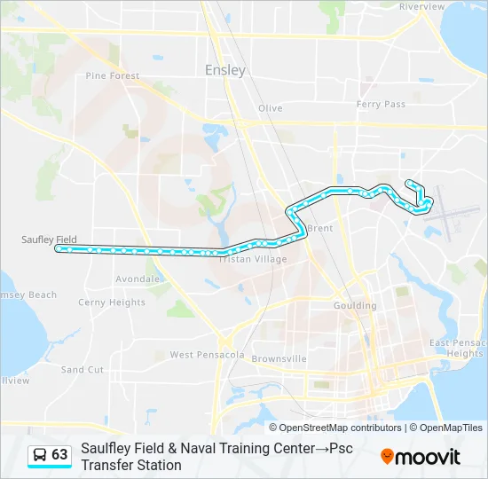 63 Bus Line Map