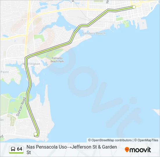 64 Bus Line Map