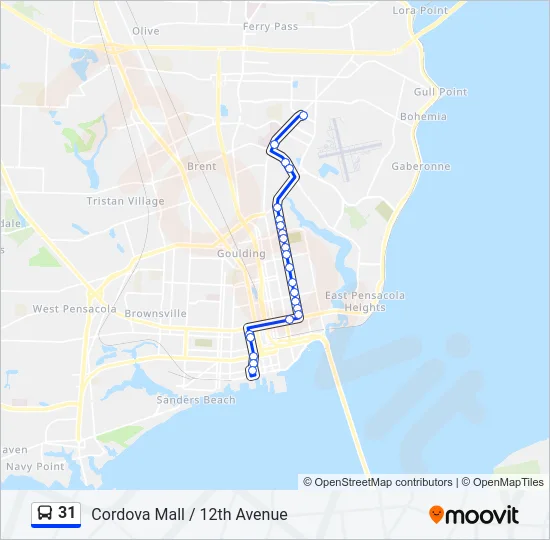 31 Bus Line Map