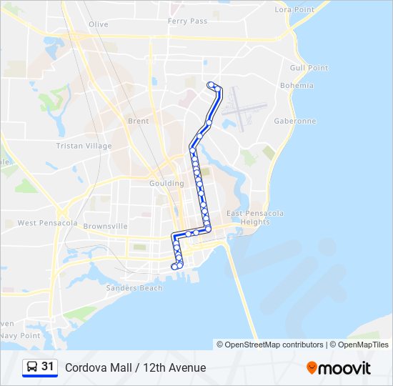 31 bus Line Map