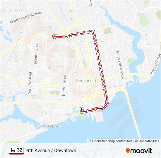 32 Bus Line Map