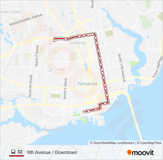 32 Bus Line Map