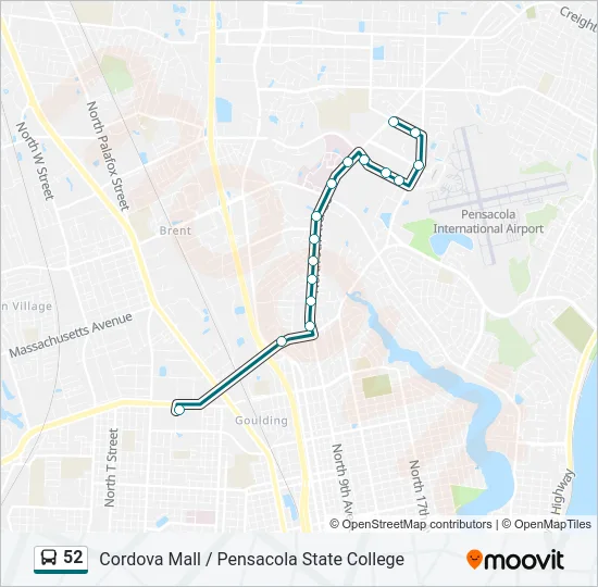 52 Bus Line Map