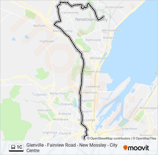 1c Route: Schedules, Stops & Maps - City Centre - New Mossley ...