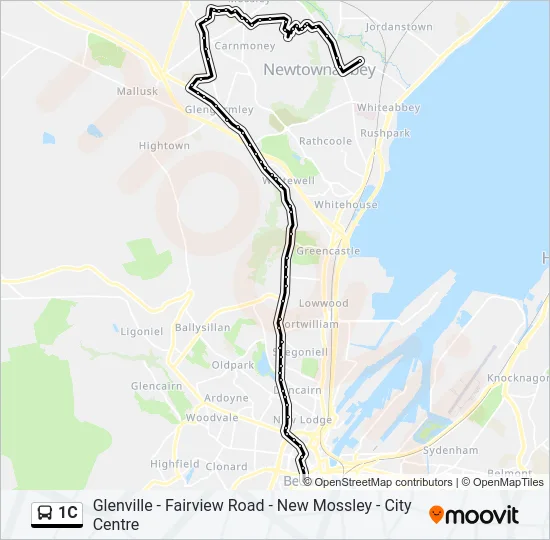 1C Bus Line Map