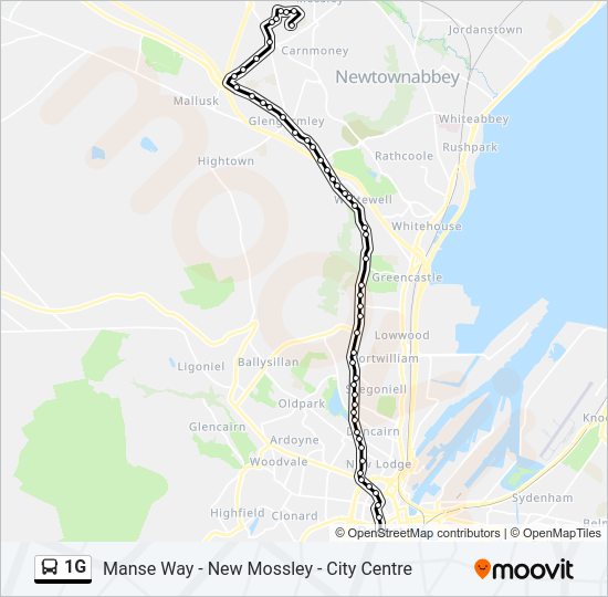 1G Bus Line Map
