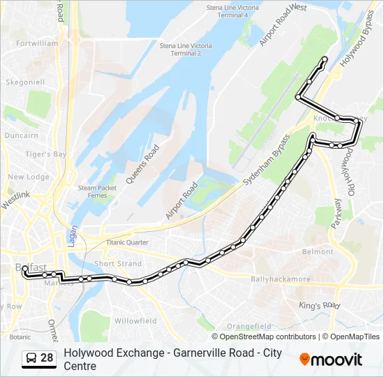 28 Bus Line Map
