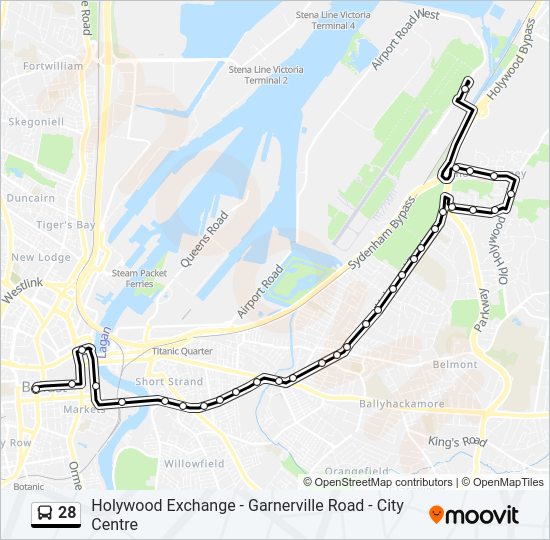 28 Bus Line Map