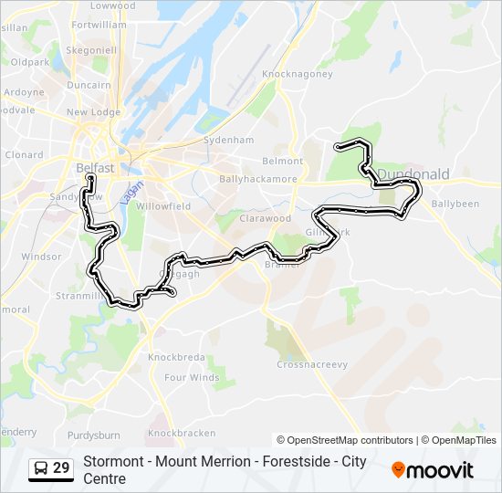 29 Bus Line Map