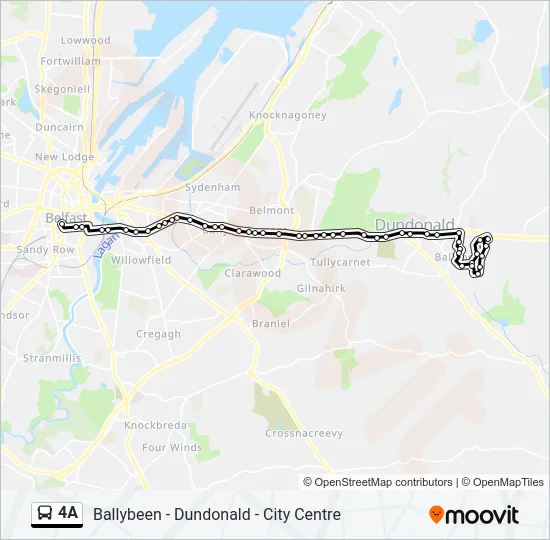 4A Bus Line Map