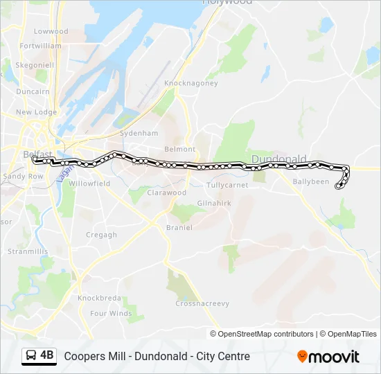 4B Bus Line Map