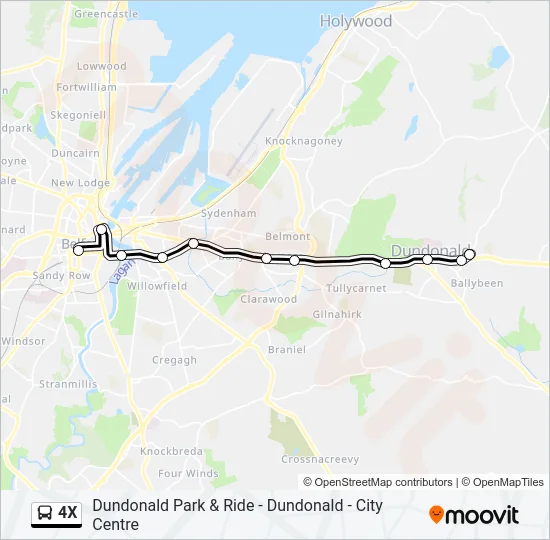4X Bus Line Map