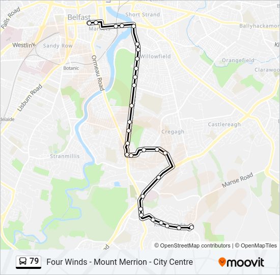 79 bus Line Map