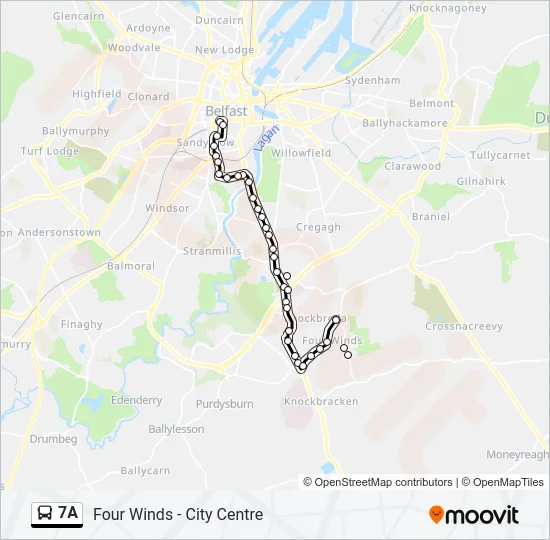 7A Bus Line Map
