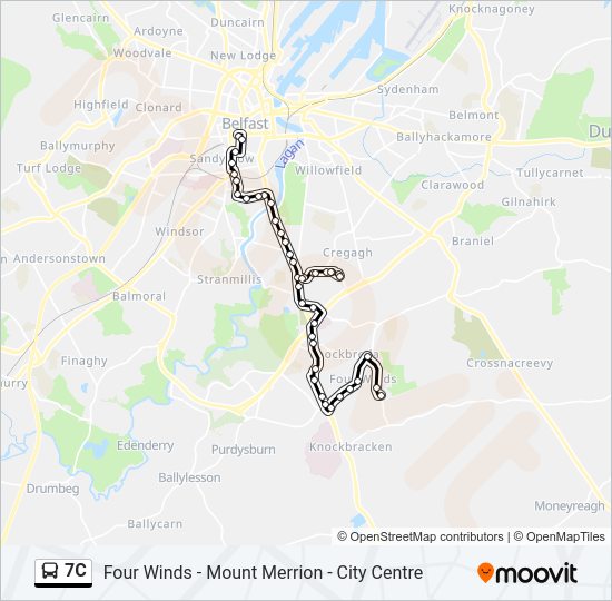 7C Bus Line Map