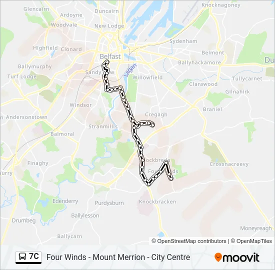 7C Bus Line Map