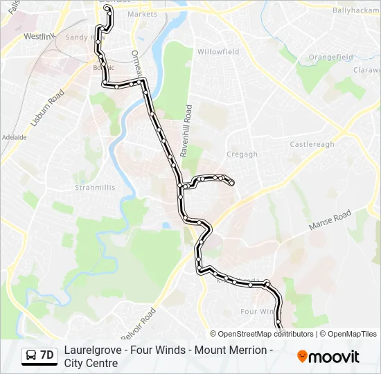 7D Bus Line Map