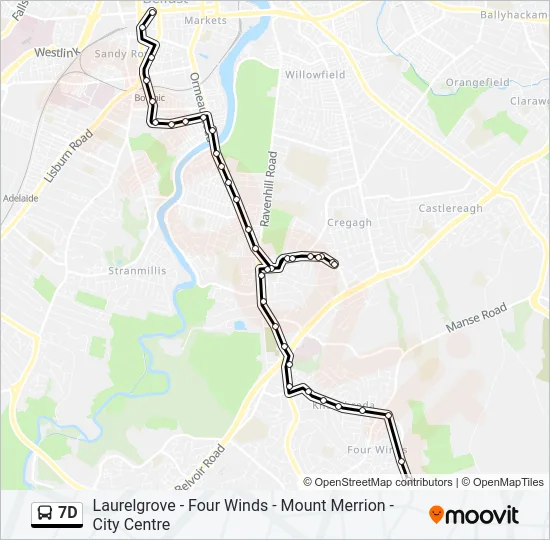 7D Bus Line Map