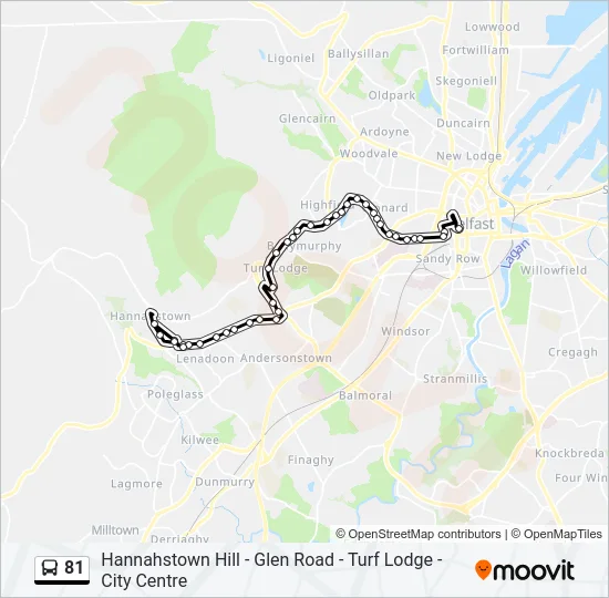 81 Bus Line Map