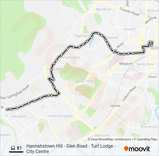 81 Bus Line Map