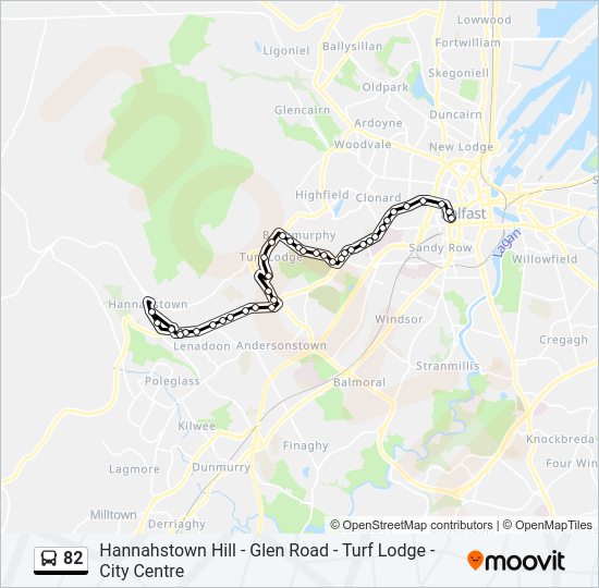 82 Bus Line Map