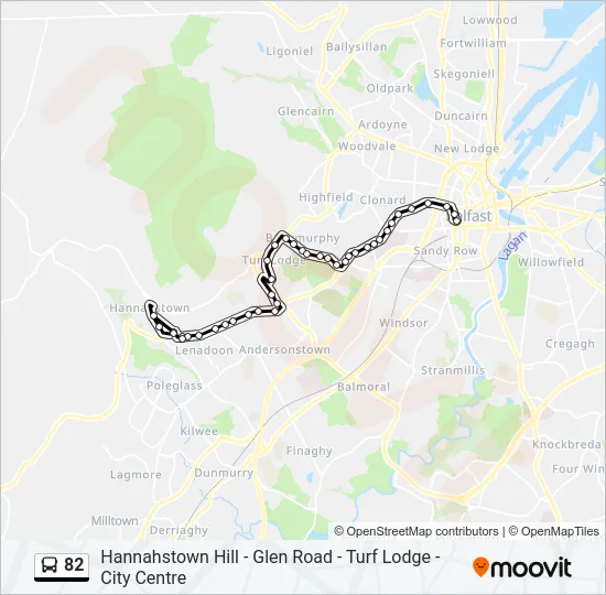 82 Bus Line Map