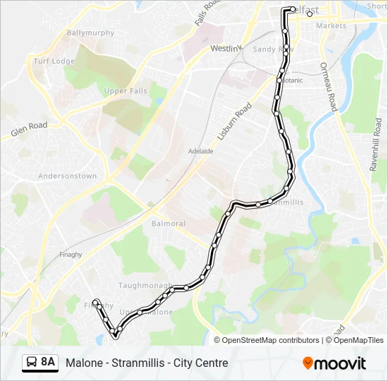 8A Bus Line Map