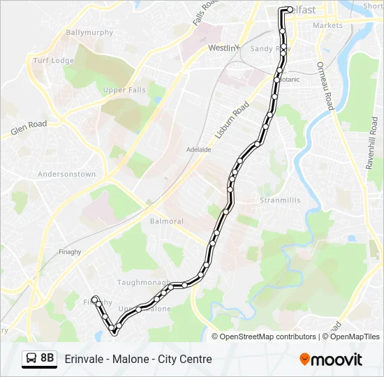 8B Bus Line Map
