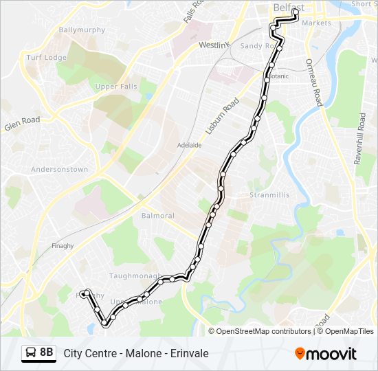 8B Bus Line Map