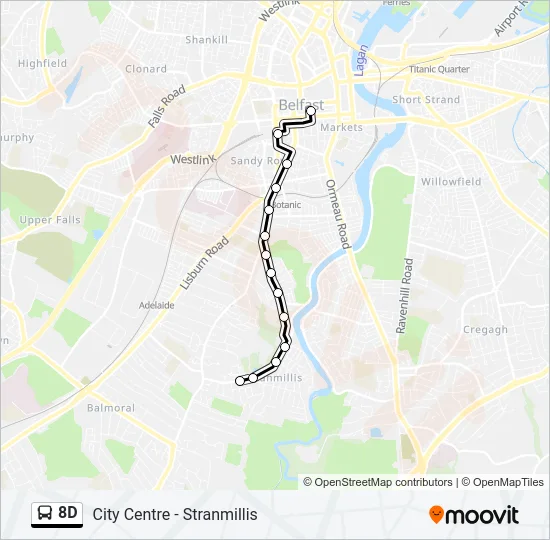 8D Bus Line Map