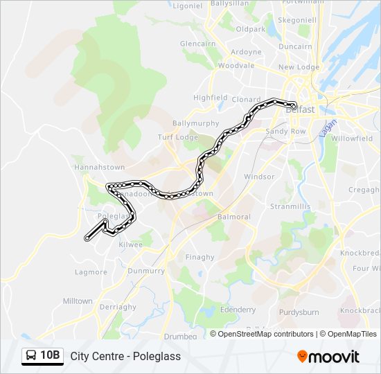 10B Bus Line Map
