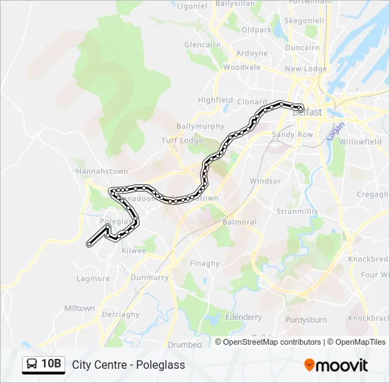 10B Bus Line Map